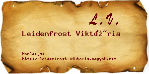 Leidenfrost Viktória névjegykártya